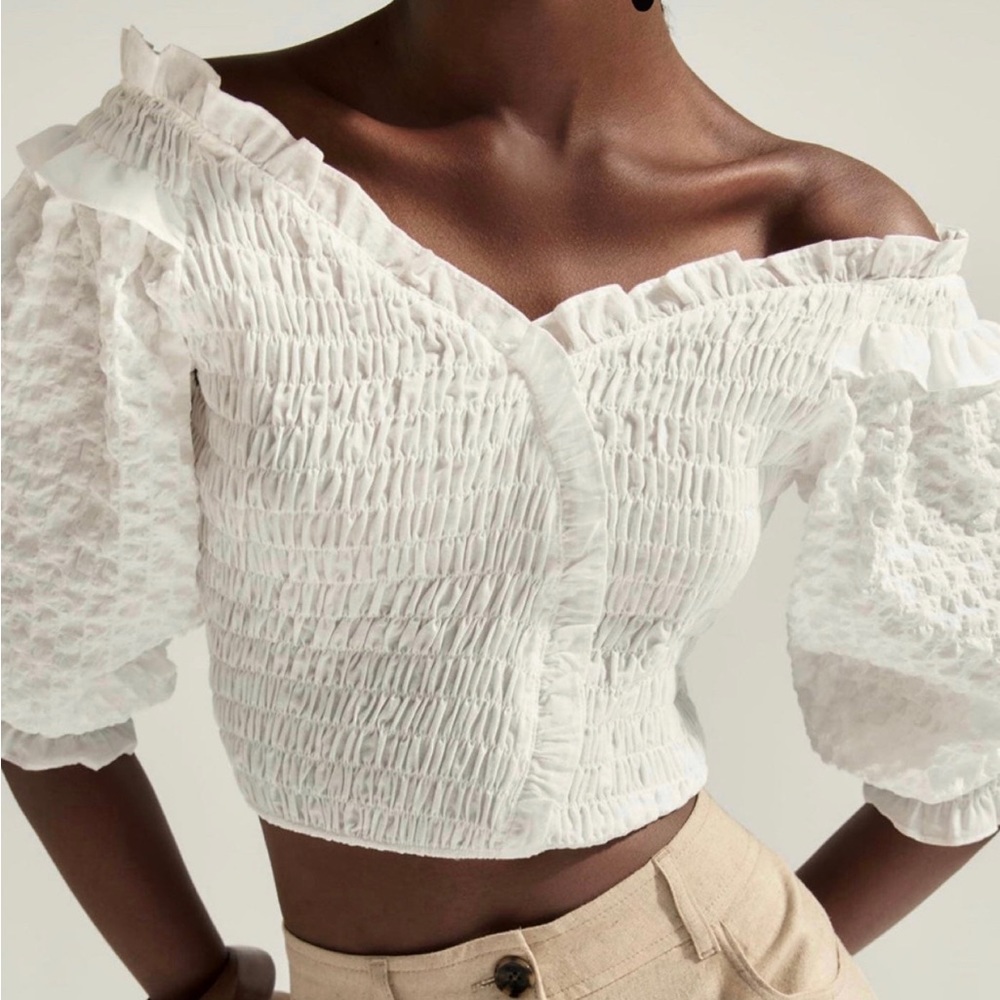 Zara Stretchy Gingham Top